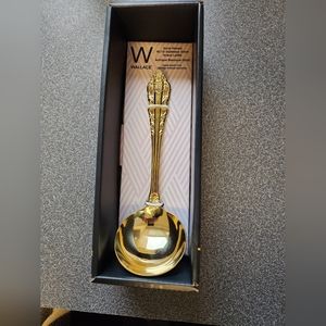 Wallace gold plated gravy ladle
